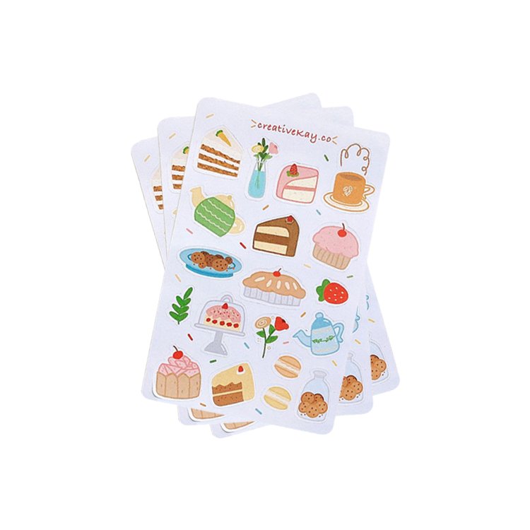Self Adhesive Custom Holo Child Safe Glue A4 Waterproof Kiss Cut sticker Sheet Paper sticker For Planner Suppliers