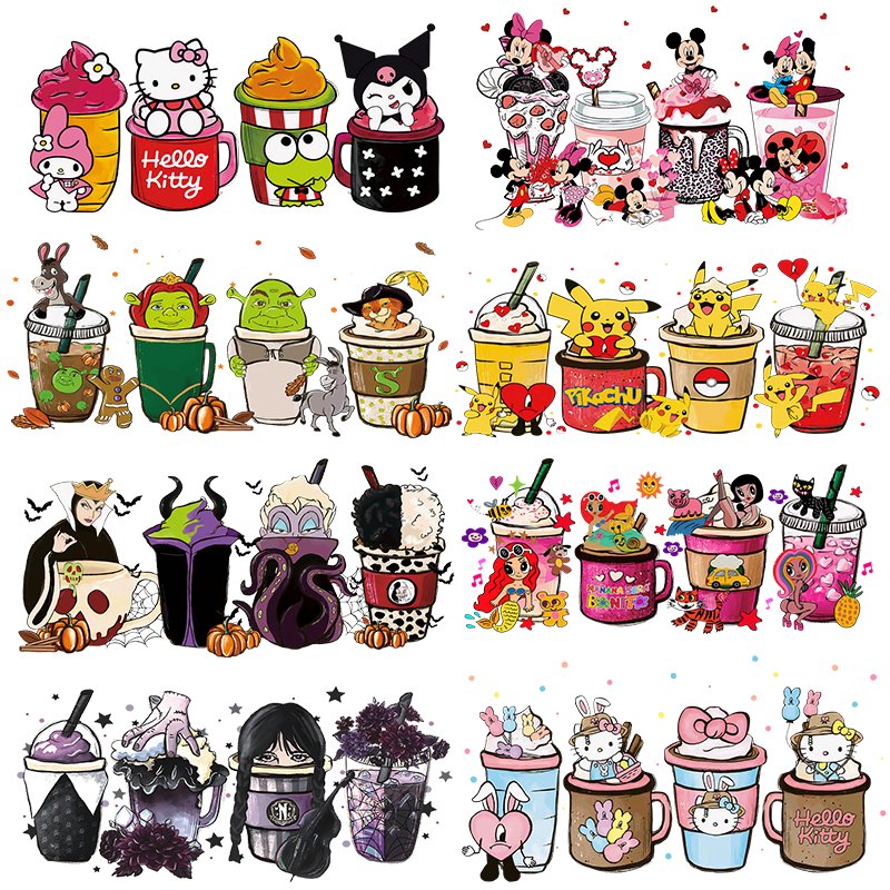Custom UV Transfer Printing Sticker PET and Plastic for Tumblers Mugs and Bottles 16oz UV DTF Cup Packaging Ready