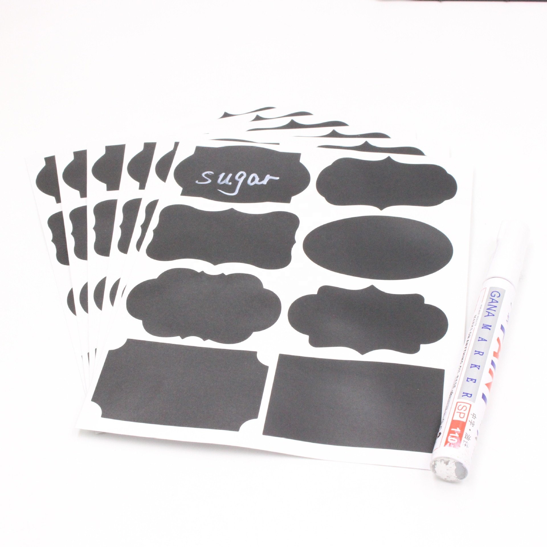 48Pcs/Set Waterproof Chalkboard Kitchen Spice Label Stickers Home Jars Bottles Tags Blackboard Labels Stickers