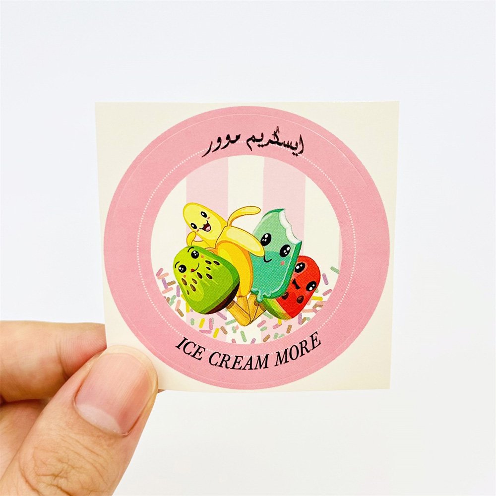 Custom Logo Round Sticker Self Adhesive Product Packaging Decorative Label Printing