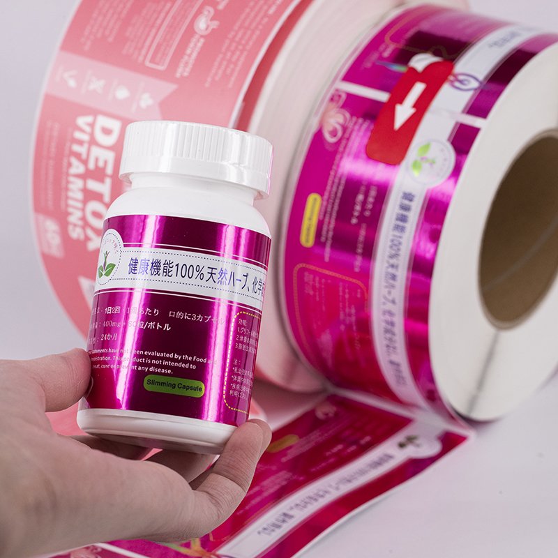custom health nutraceuticals bottle label printing roll pantone color printing label for plastic bottles