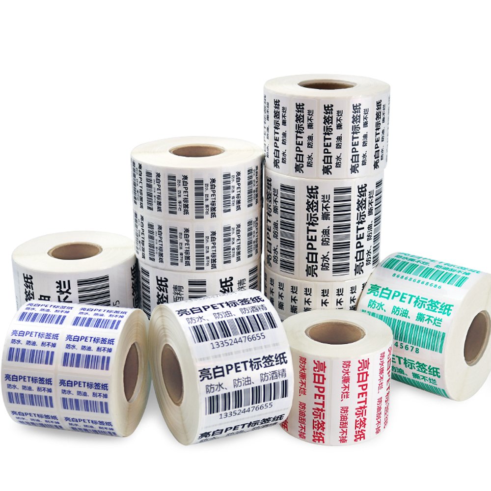 Custom Waterproof Oilproof Vinyl Roll Printing Variable QR Code Serial Number Barcode UPC Label Sticker For Amazon