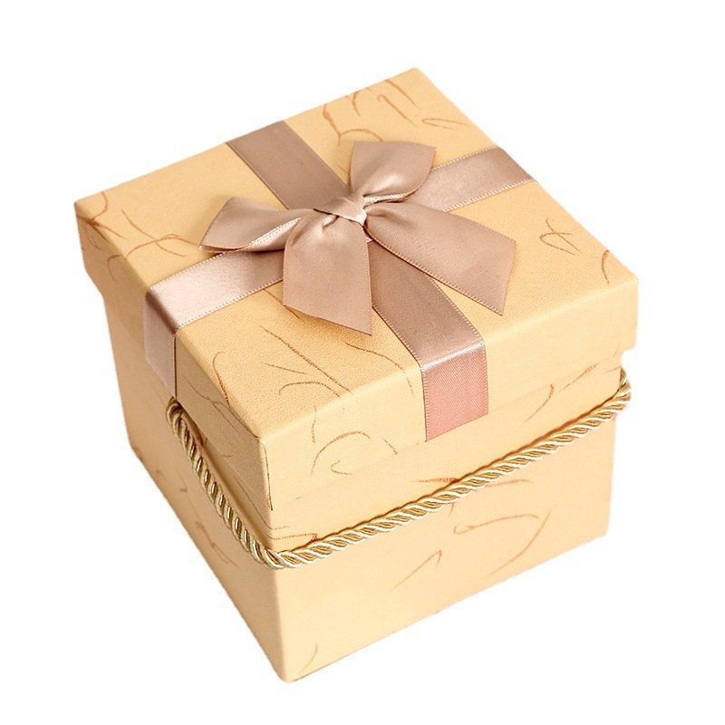 Heaven and Earth Bow Square Cover Exquisite Creative Gift Box Packing Material Packaging Gift Craft Box Kraft Paper