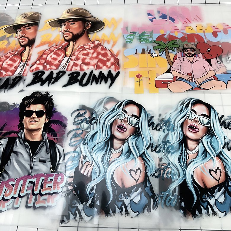 Factory wholesale designer black girl dtf heat press designs vinyl soft plastisol sticker logo dtf black history heat transfer