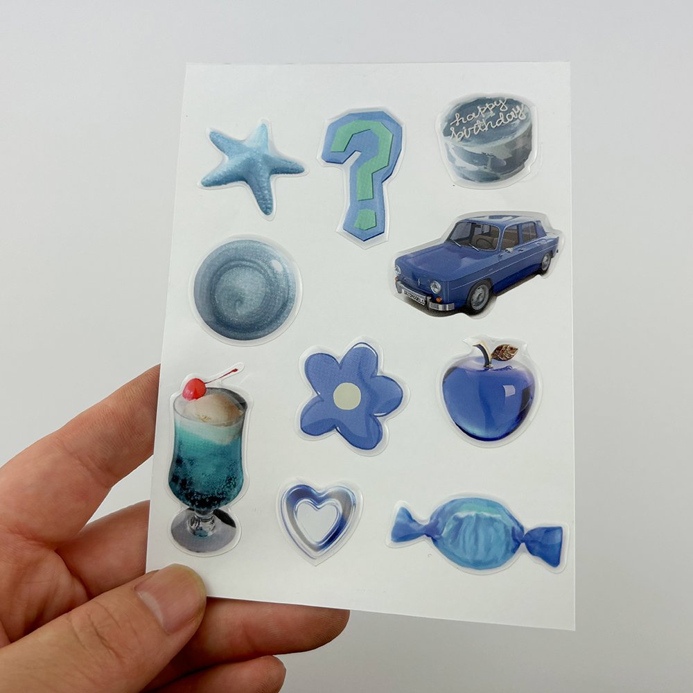 Wholesale Mobile Phone Back Cover Stickers A6 Die Cut Epoxy Dome Gel Decorative Stickers Sheet Custom Resin Craft Art Stickers
