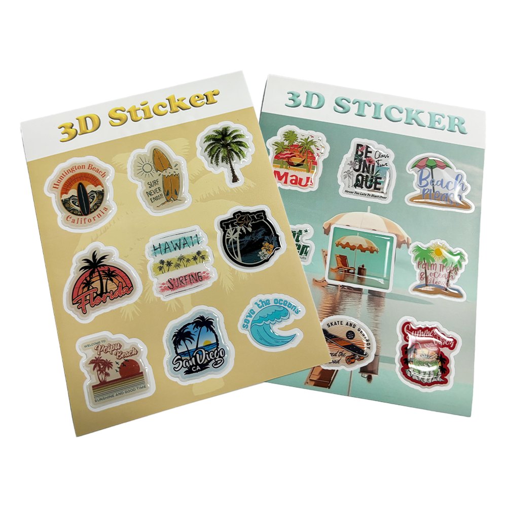 Wholesale Mobile Phone Back Cover Stickers A6 Die Cut Epoxy Dome Gel Decorative Stickers Sheet Custom Resin Craft Art Stickers