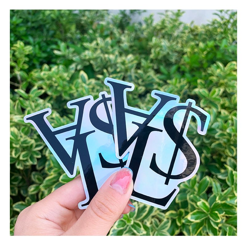 Holographic reflective pet material transfer stickers for car