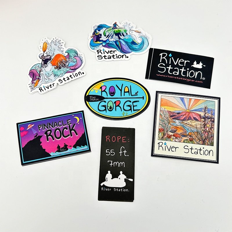 Low MOQ Custom Self Adhesive Vinyl Stickers Die Cut Waterproof UV Resistant Various Shape Easy Peel Off Stickers for Promotion