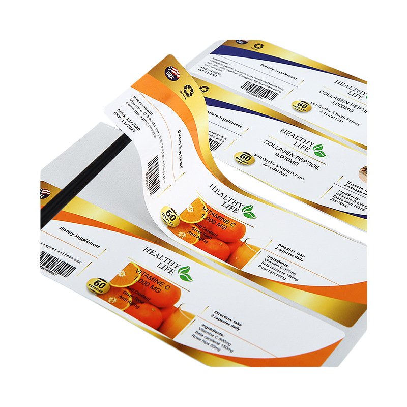 Custom Packaging Roll Labels Sticker Cut Label Stickers Gold Vinyl Self Adhesive Waterproof Custom Printed Logo Stickers