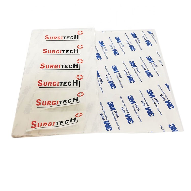 Strong adhesive waterproof custom design company logo sticker label