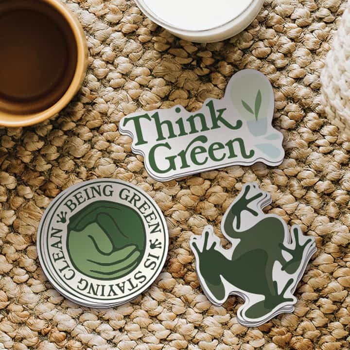 Custom Printing Die Cut Waterproof Vinyl Adhesive Advertising Stickers Custom PVC Logo Stickers