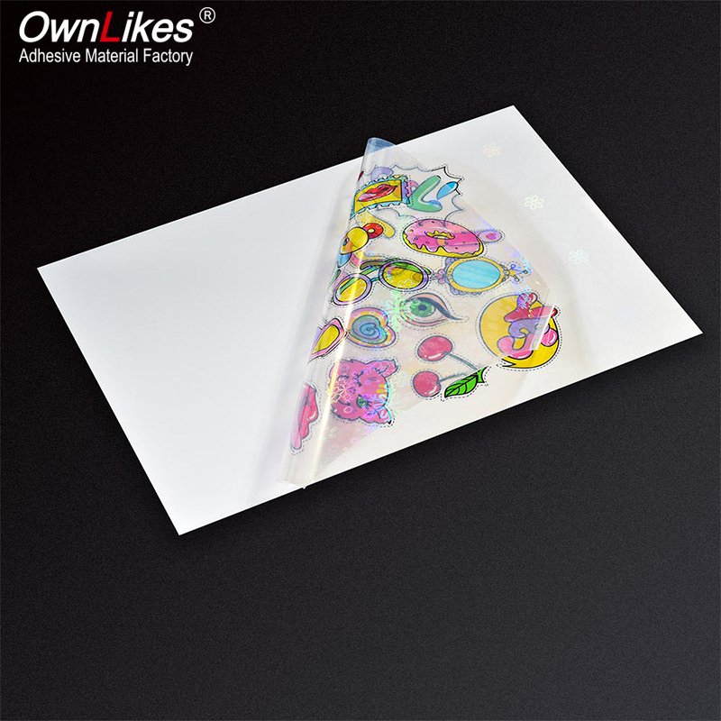 High Quality Waterproof Self Adhesive A4 Blank Hologram Vinyl Sticker Label Paper Roll For Inkjet Printer