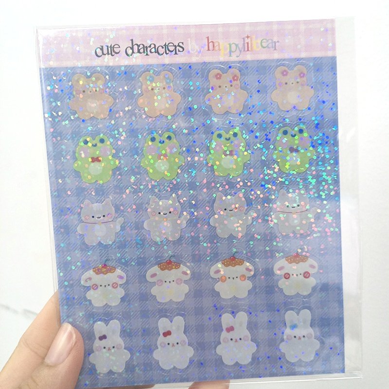 Waterproof custom printing cute vinyl kiss cut sticker sheet for planner
