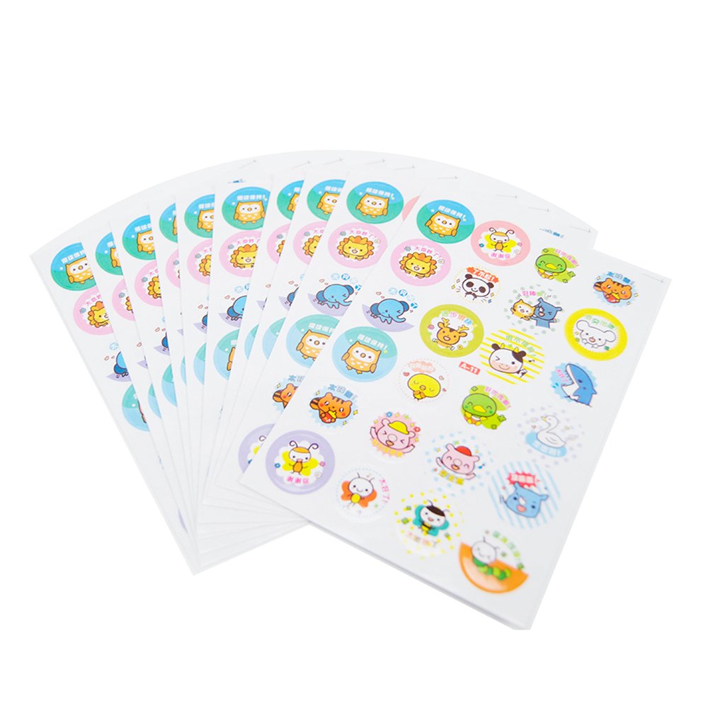 Good Price Custom Self-Adhesive Color Smiley Stickers Sheets Education Reward Sticker For Kids
