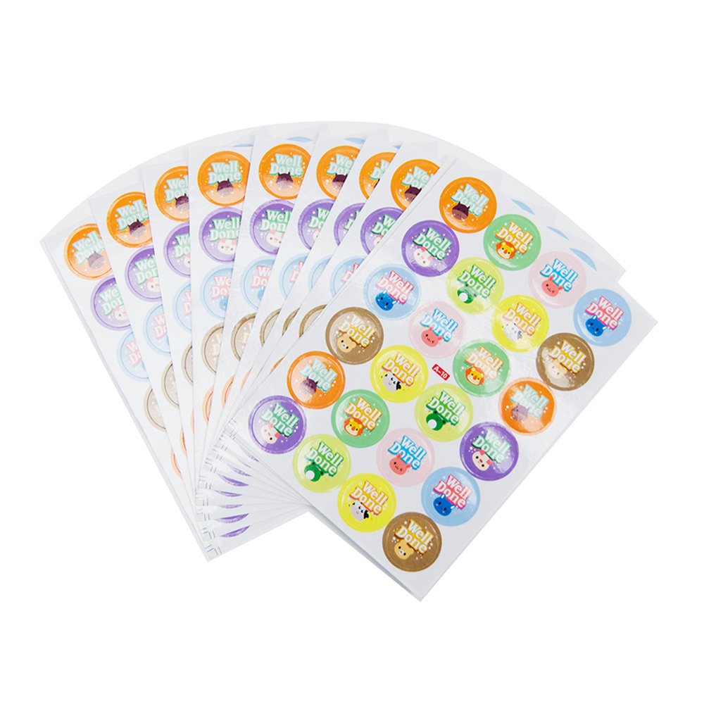 Good Price Custom Self-Adhesive Color Smiley Stickers Sheets Education Reward Sticker For Kids