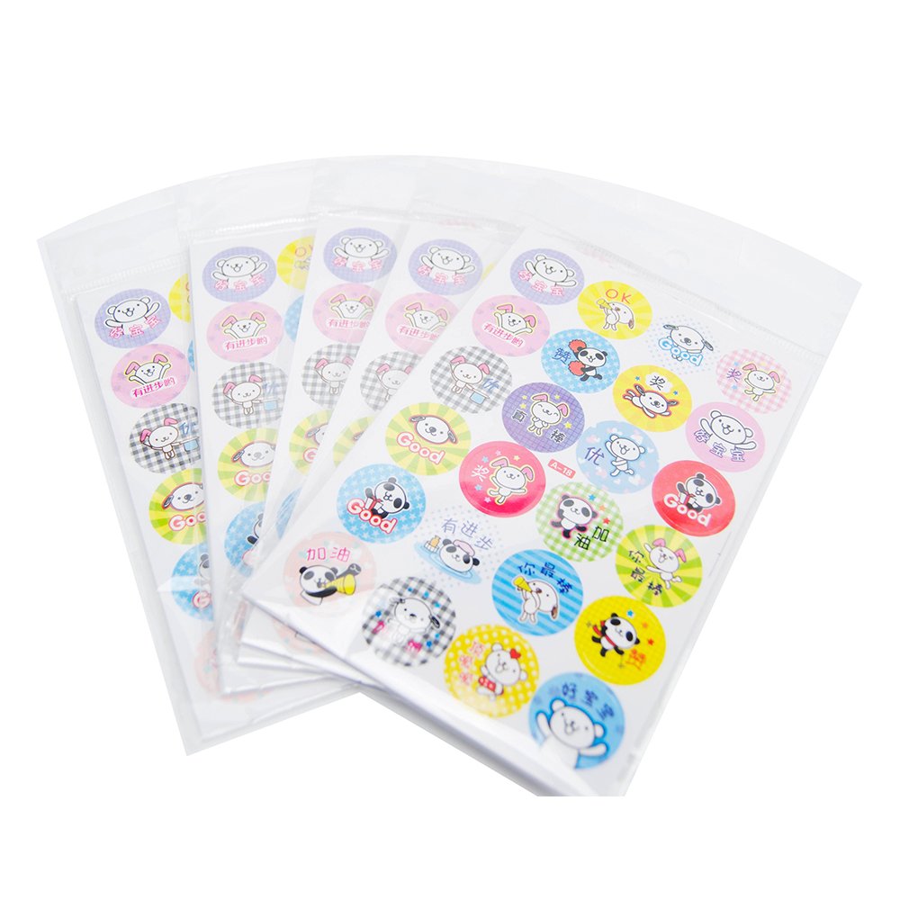 Good Price Custom Self-Adhesive Color Smiley Stickers Sheets Education Reward Sticker For Kids
