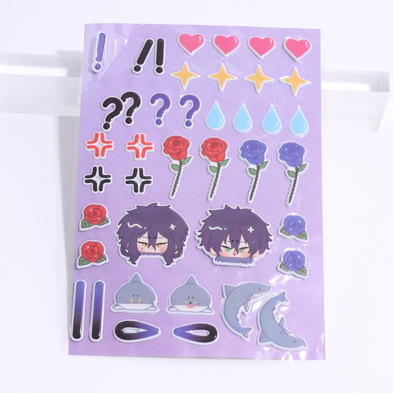 Vigreat Anime Stickers Bulk Custom 3D Epoxy Stickers Epoxy Sticker Sheet No MOQ