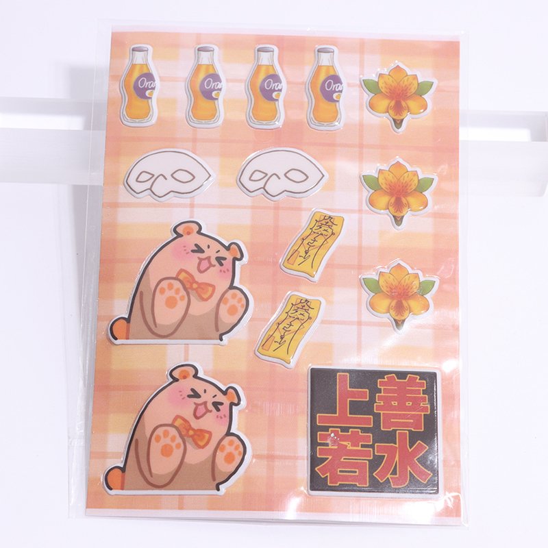 Vigreat Anime Stickers Bulk Custom 3D Epoxy Stickers Epoxy Sticker Sheet No MOQ