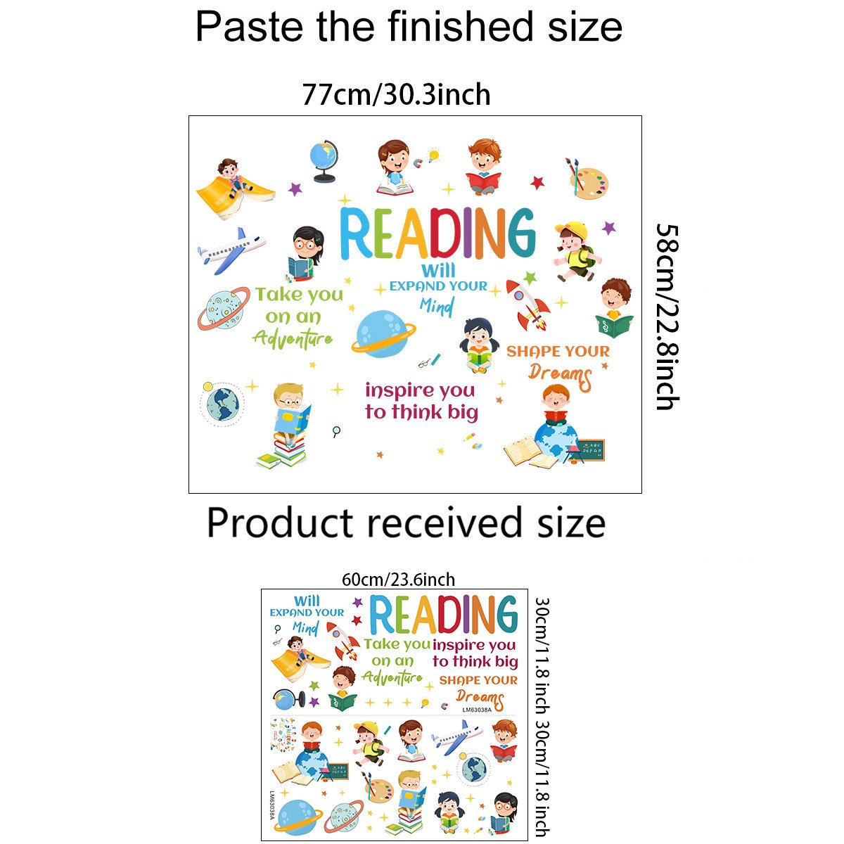 High quality READING family motto school stickers water proof die cut stickers for home decor kids room decoration stickers