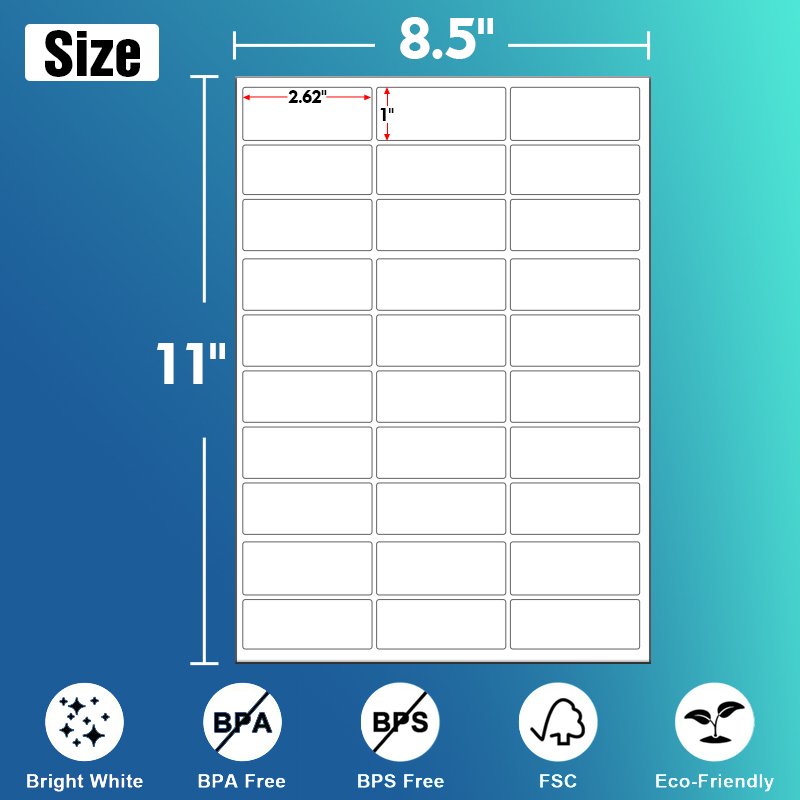 Flexography Amazon Sheet Fba Label Self Adhesive Stickers A4 Paper Custom Size Shipping Labels For Inkjet&Laser Printer