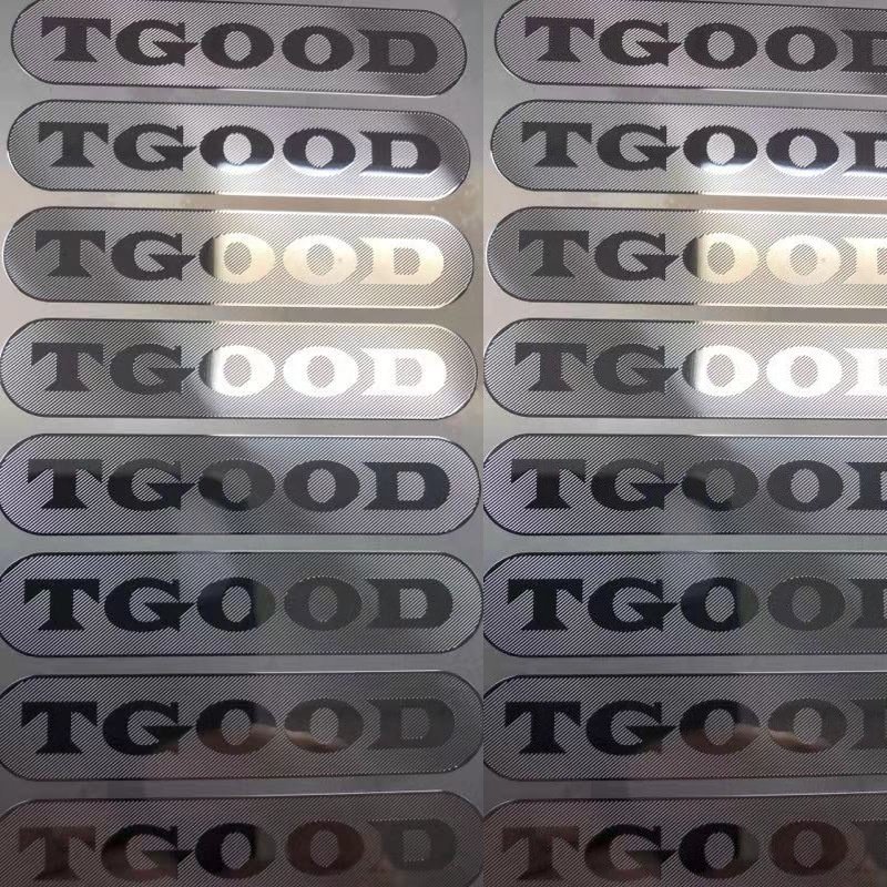 Custom Brand Logo Transfer Sticker Embossed Metal 3D Carton Box Adhesive Sticker Custom Size Accepted CMYK Full Color Printing