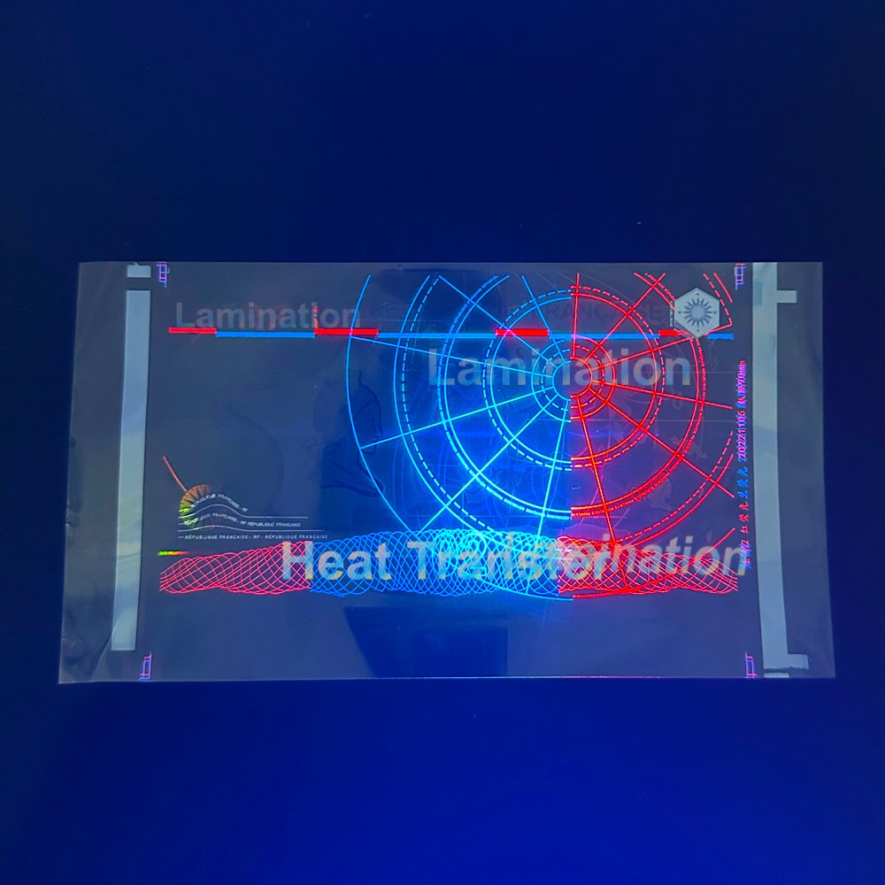 Factory Directly Supply Thermal Transfer Transparent Hologram Overlay Plastic Sticker Sheet Security Holographic Label Roll