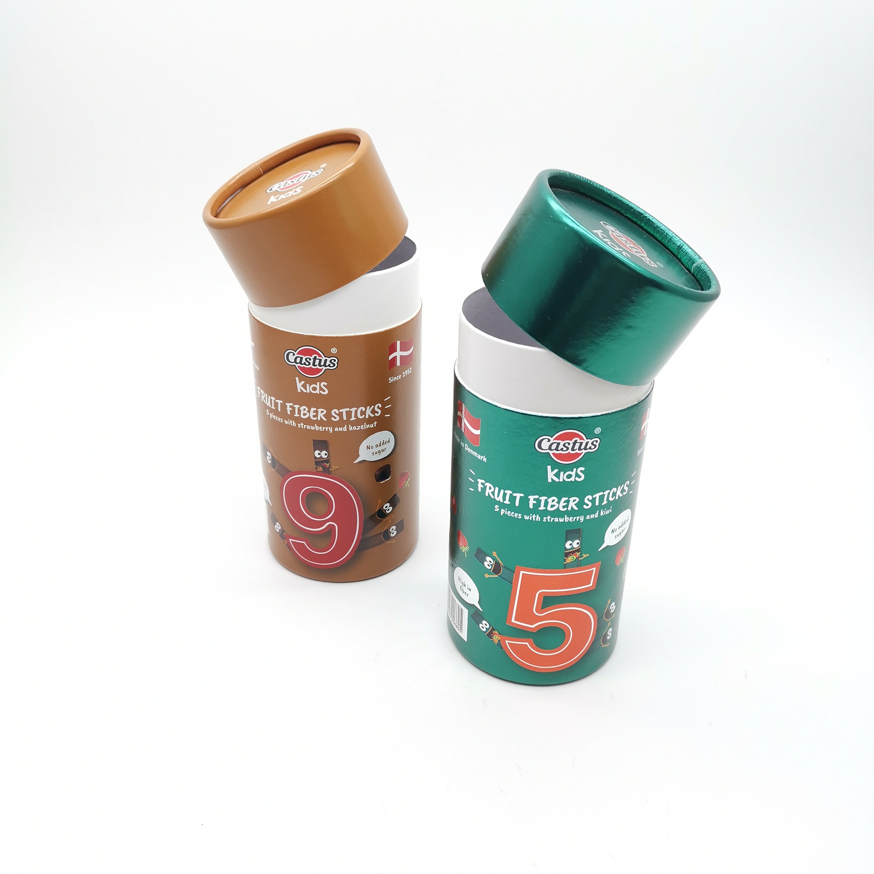 Food Grade Cylinder Chocolate Box Packaging Kid'sGift Box Custom Brand Cardboard Paper Printing Round Tube Box With Logo Sticker