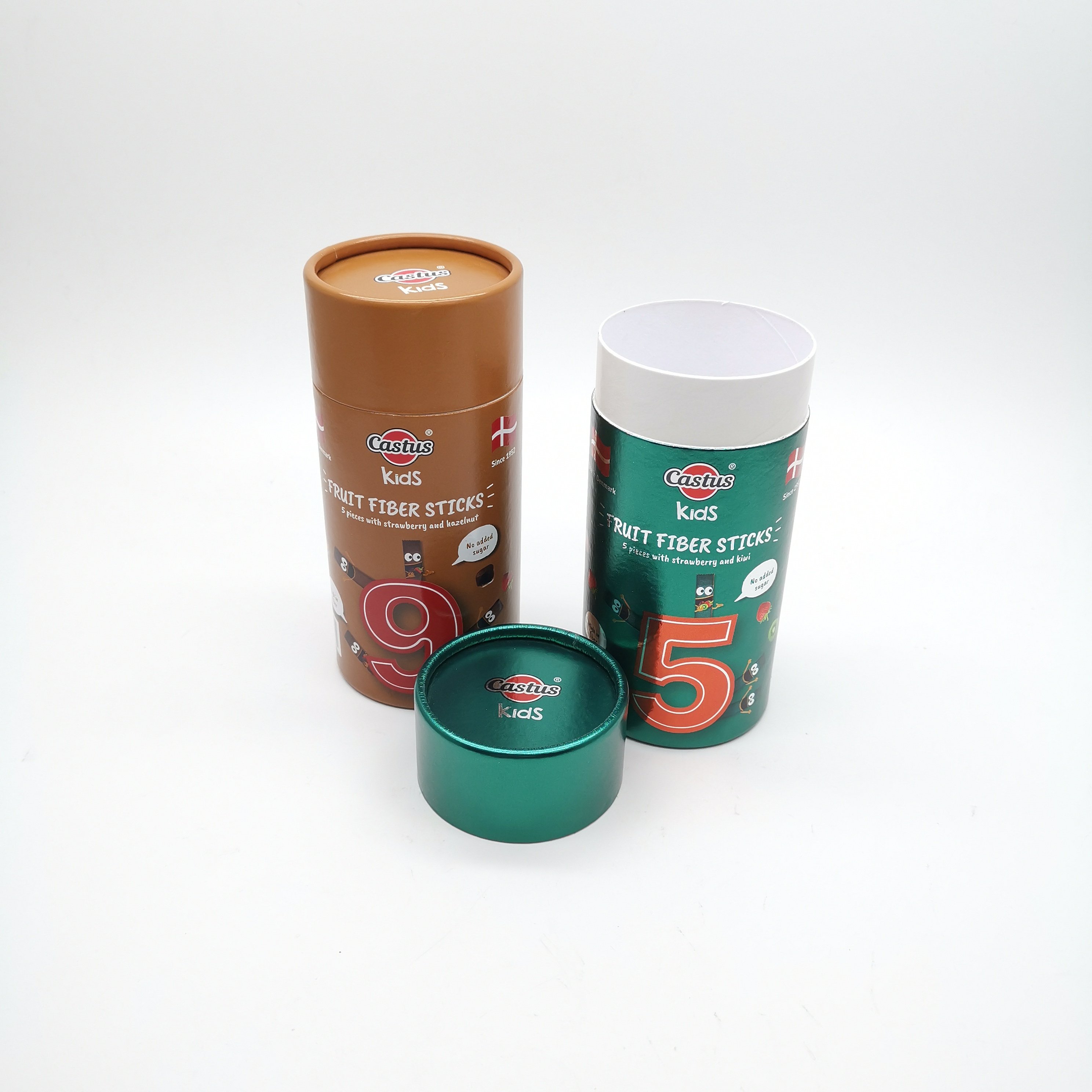 Food Grade Cylinder Chocolate Box Packaging Kid'sGift Box Custom Brand Cardboard Paper Printing Round Tube Box With Logo Sticker