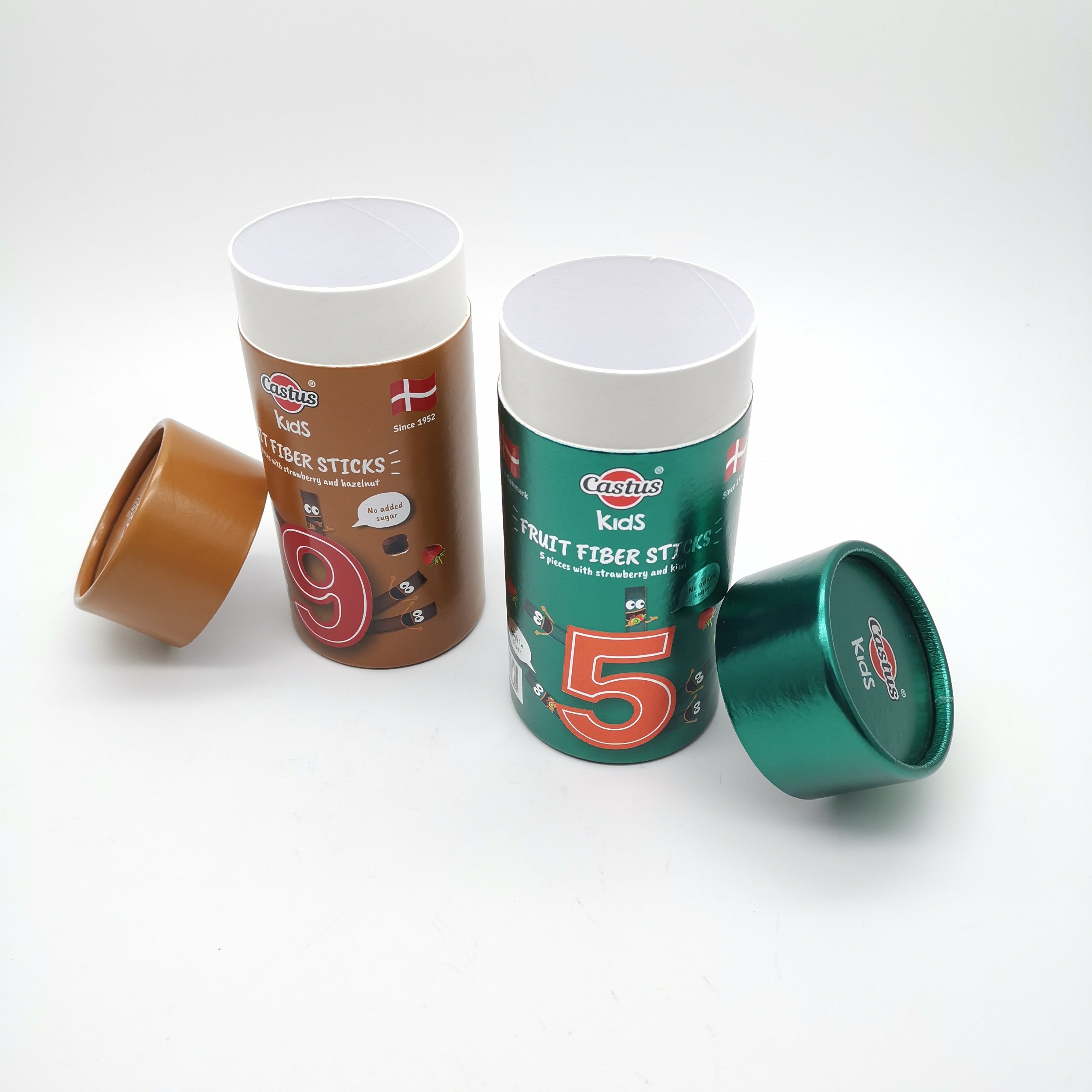 Food Grade Cylinder Chocolate Box Packaging Kid'sGift Box Custom Brand Cardboard Paper Printing Round Tube Box With Logo Sticker