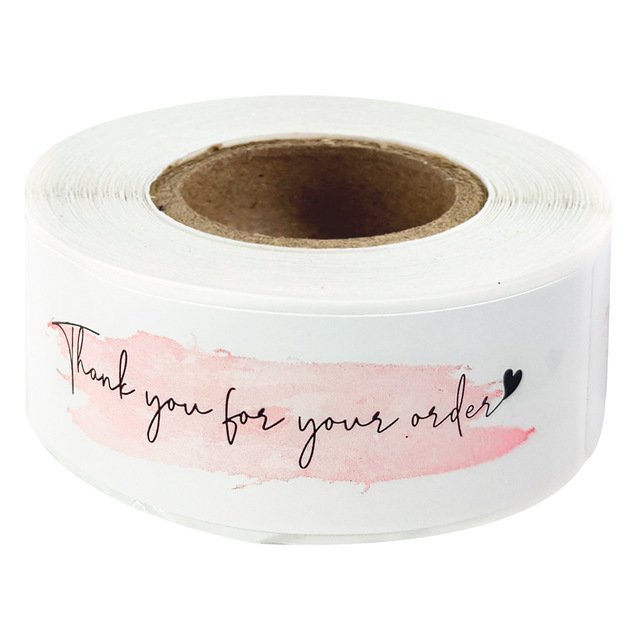 Custom Thank You Adhesive Stickers Label,Printing Thank You For Your Purchase Stickers