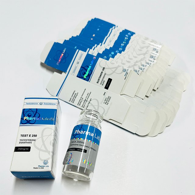 Custom Pharmacom logo packaging paper box and label for 5ml 10ml 20ml oil vial strong glue sticker for glass vial