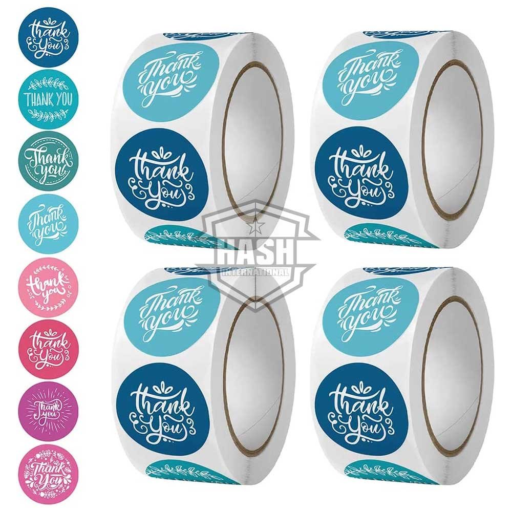 Thank You Sticker Labels Industry Trending Low Price Adhesive Custom your own logo Stickers in new Style
