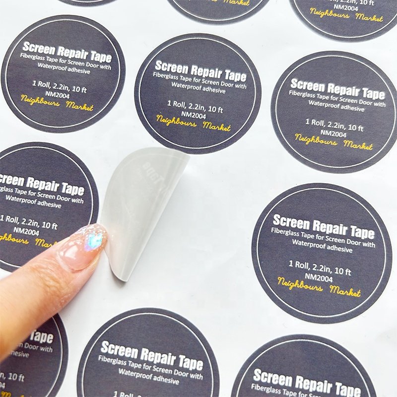 Direct Sale Waterproof Self Adhesive Custom Design Sticker Sheets Logo Label Vinyl Stickers Label Sheets for Products Packaging