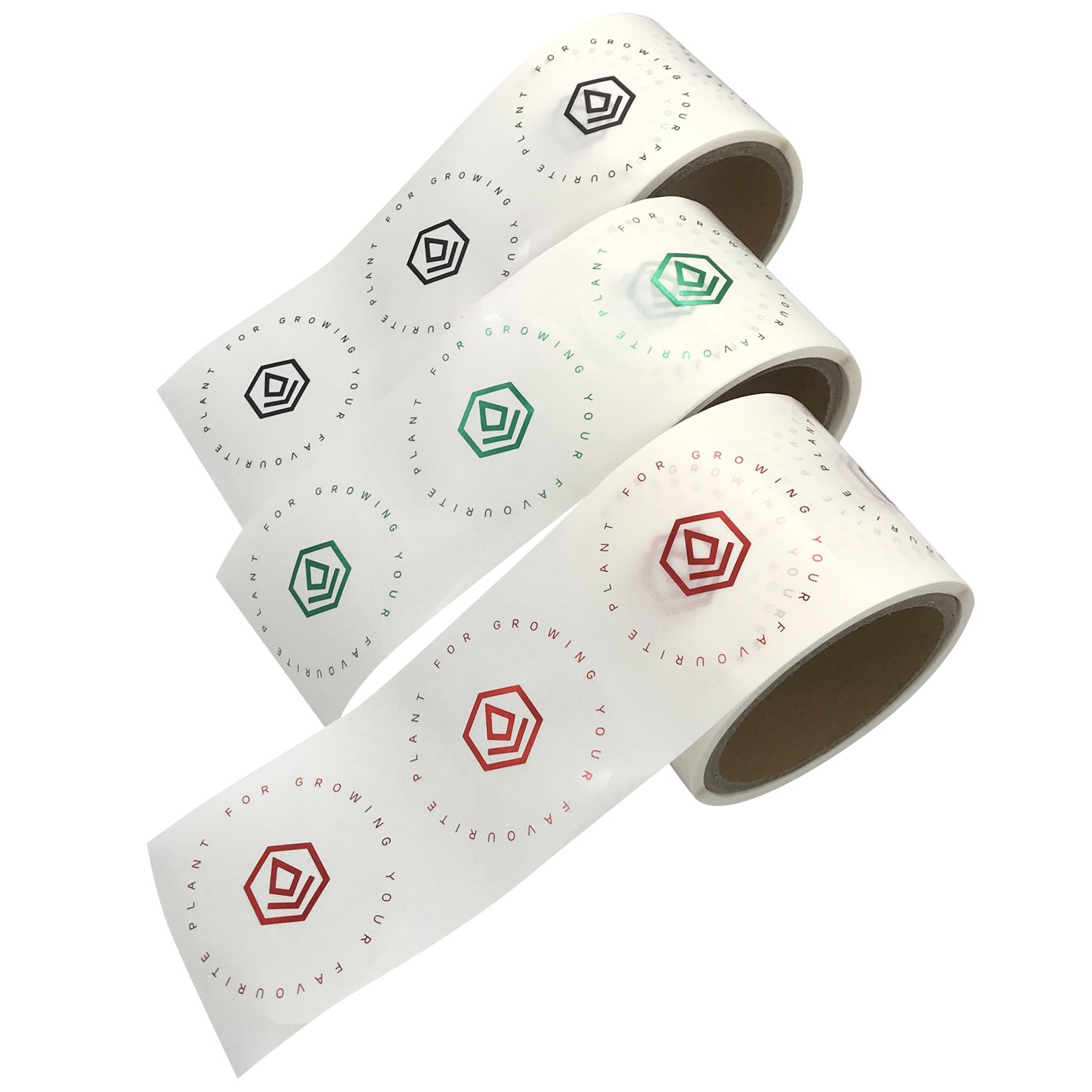 Custom printed gold foil transparent logo stickers,hot stamping clear circle sticker labels
