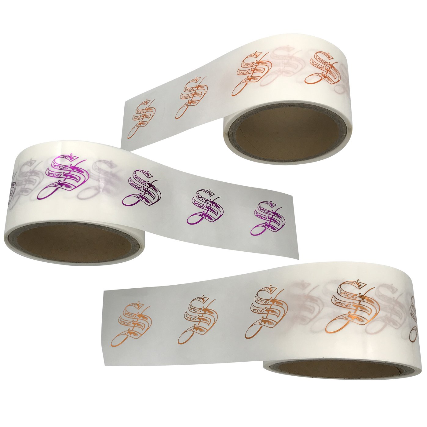 Custom printed gold foil transparent logo stickers,hot stamping clear circle sticker labels