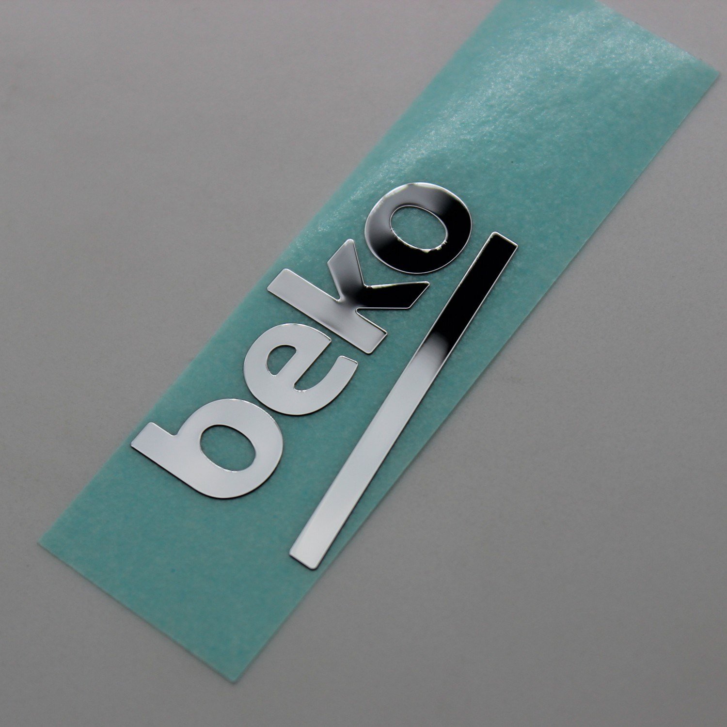 Custom Brand Logo 3D Raised Metal Nickel Sticker Bright Silver Electroforming Plating Transfer Label