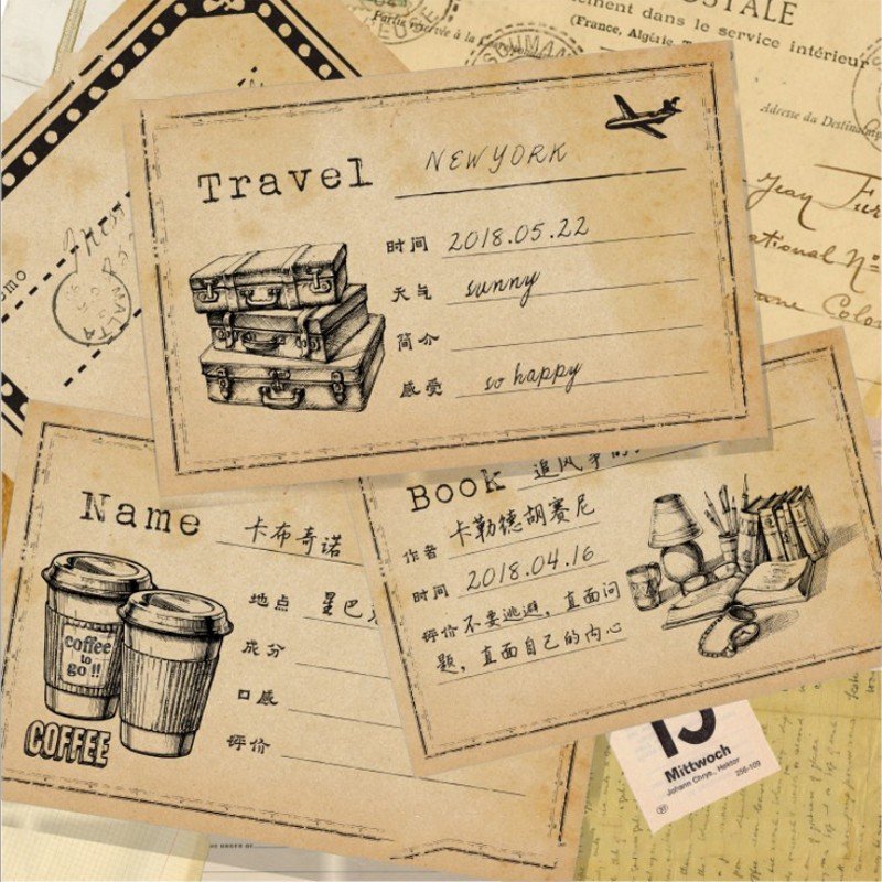 Girdle Series Kraft Paper Memo Pad Book Portable Plan Notebook Label Sticker Children School Office Supply