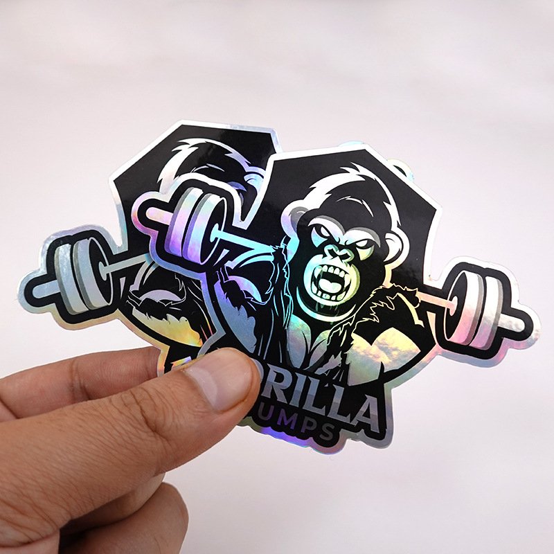 Customized Logo Made Label Holographic Sticker Rainbow Effect Custom Hologram Sticker business stickers custom logo