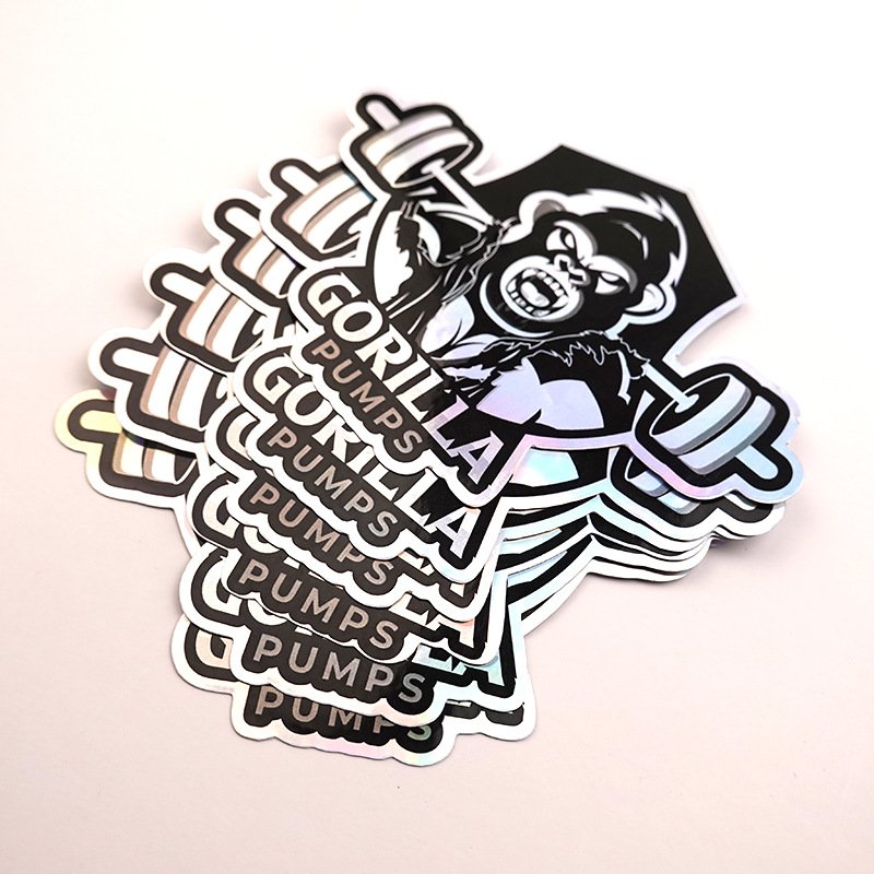 Customized Logo Made Label Holographic Sticker Rainbow Effect Custom Hologram Sticker business stickers custom logo