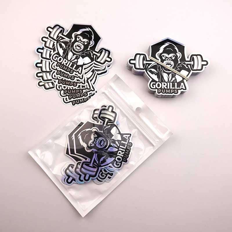 Customized Logo Made Label Holographic Sticker Rainbow Effect Custom Hologram Sticker business stickers custom logo