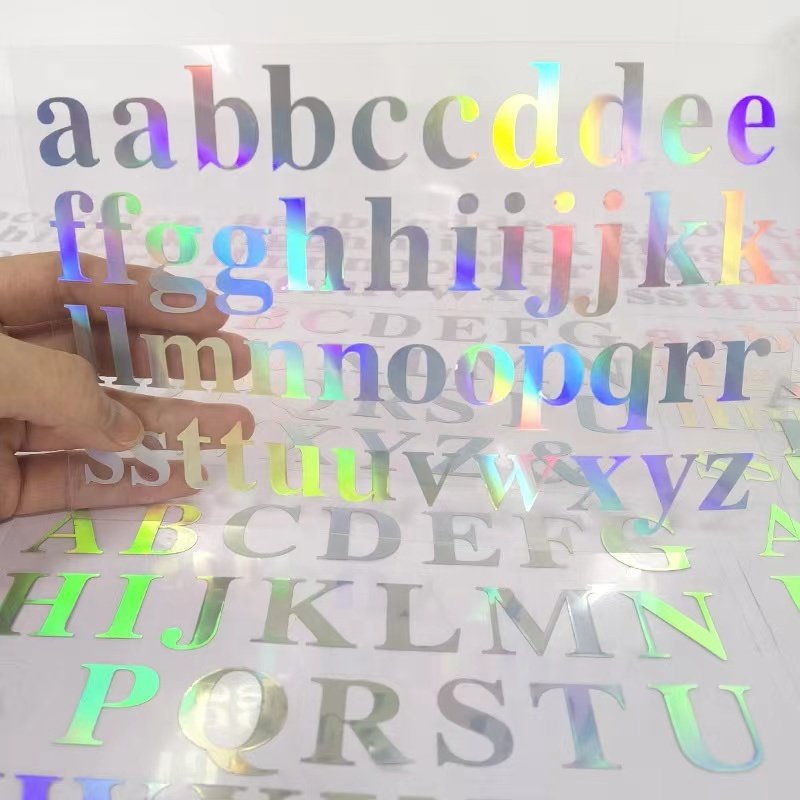 Cheap Custom Print Metallic Gold Silver Rose Gold Removable Adhesive Vinyl Sticker Transfer Die Cut Logo Holographic Sticker