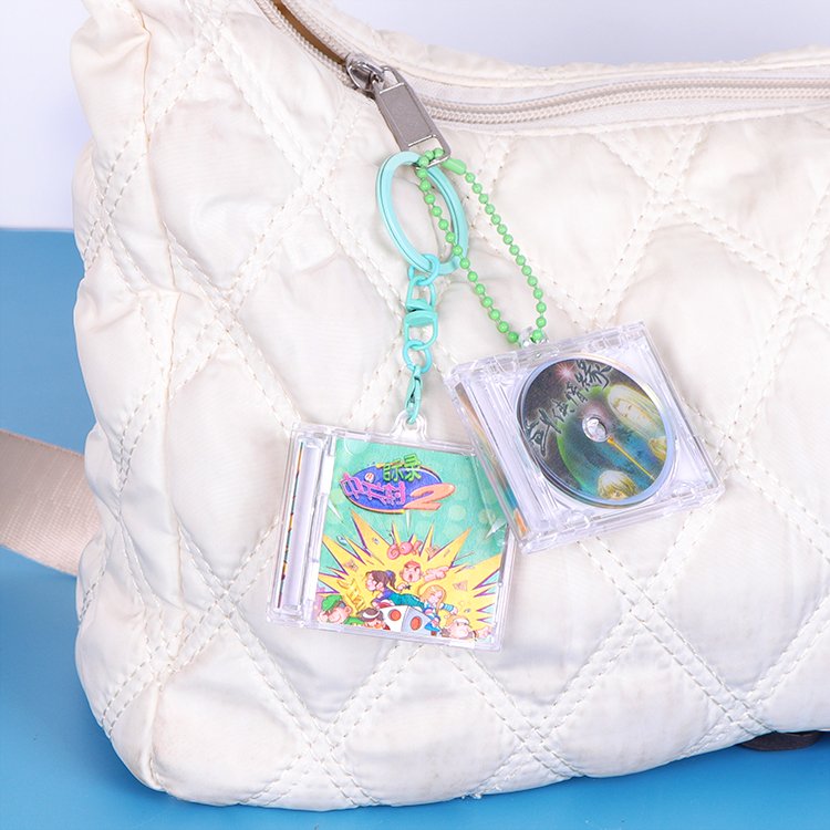 SUNSHING Writable Chip Rfid Round Coin Tags Packing Box Keychain IC UID Simini Album NFC Mini CD-R Music Album Minis CD Box