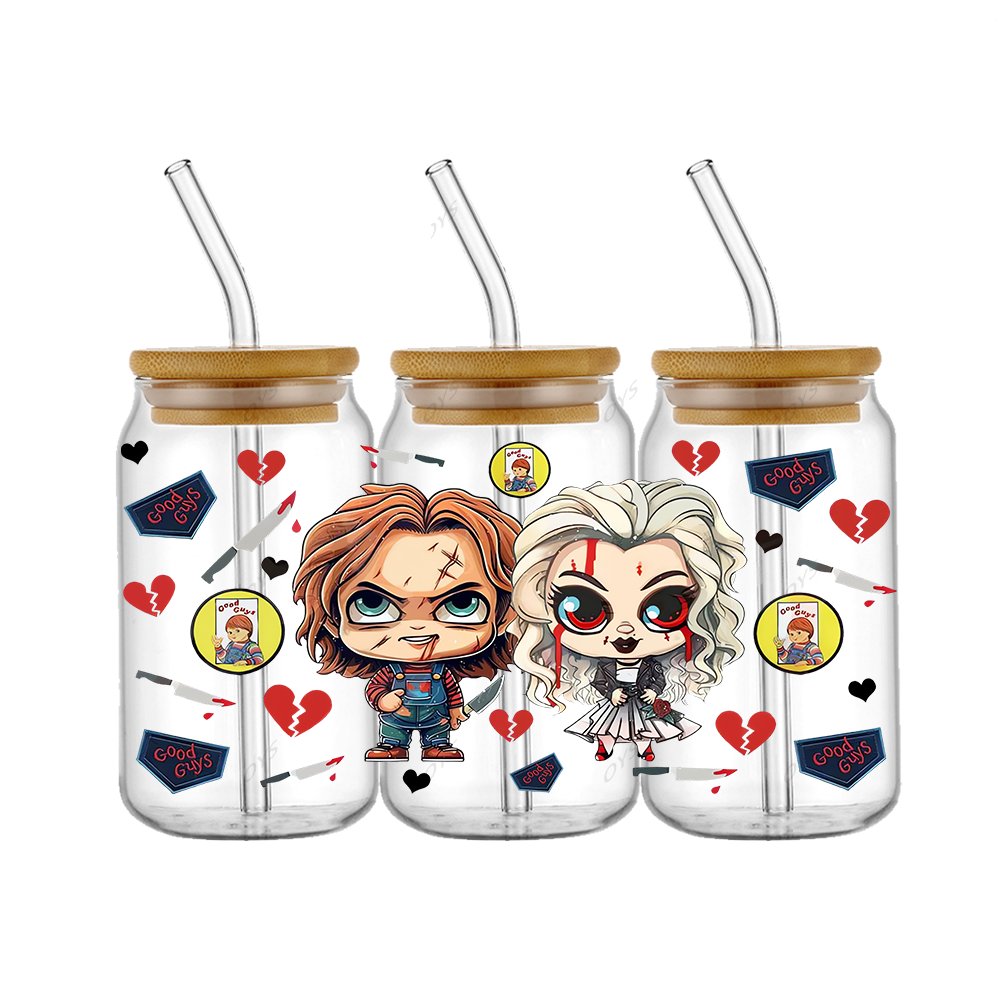 Wholesale high quality UV DTF stickers Custom uv dtf 16 20 40 oz glass packaging Transfer cup packaging