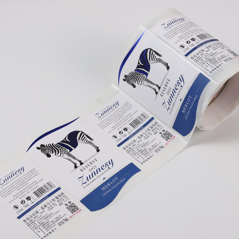 Personalized Waterproof Adhesive Sticker Label Private For Wine Bottle