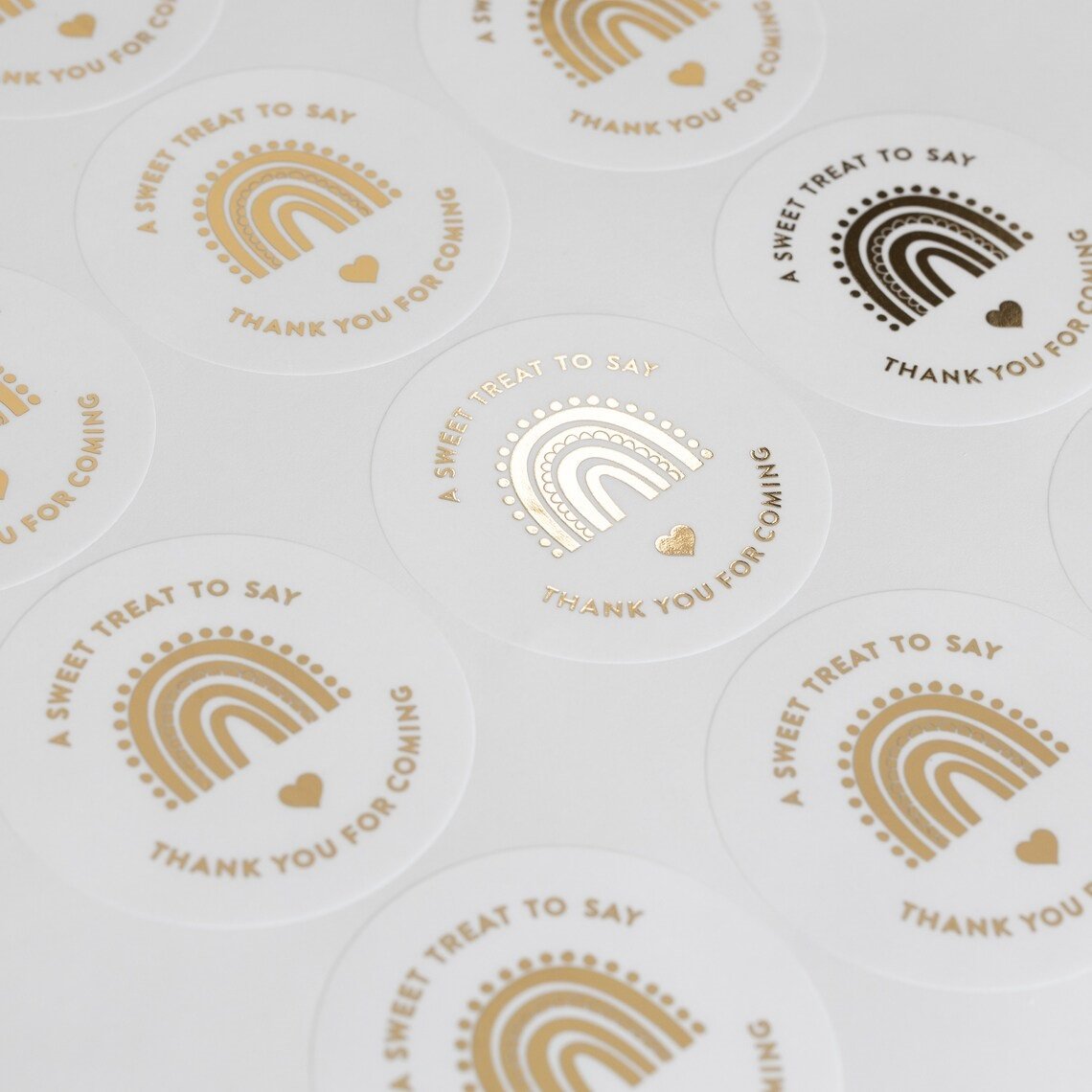 Custom Printing Manufacturer Wholesale Thank You Stickers Foil Logo Private Packaging Labels Sticker Gold for Small Business