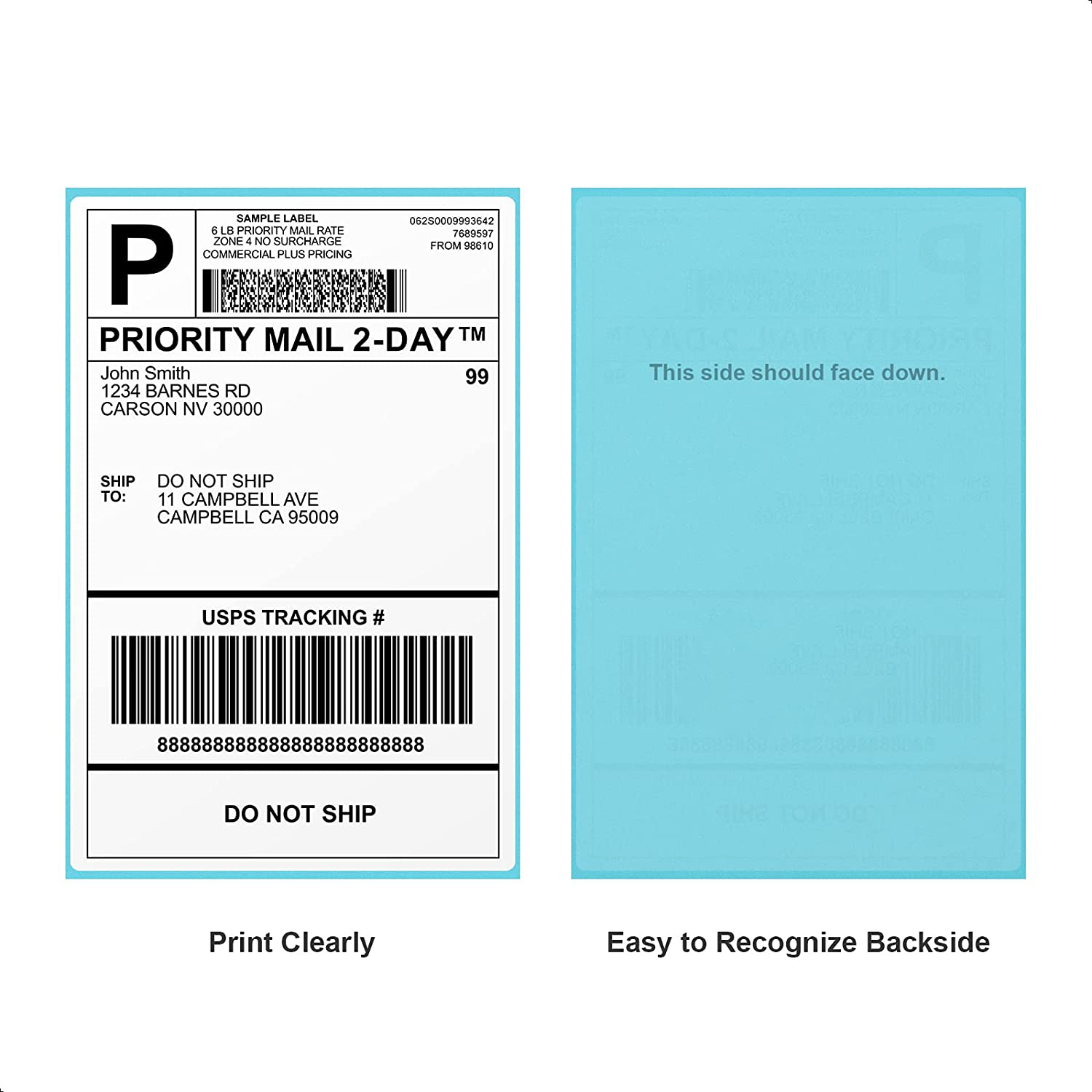 4"X6"Direct Thermal Labels 500Pcs Direct Thermal Printer shipping label Paper Compatible with Most Direct Thermal Printers