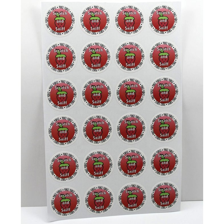 Customized Logo Printing Roll Self Adhesive Private Sticker Black White Label Stickers