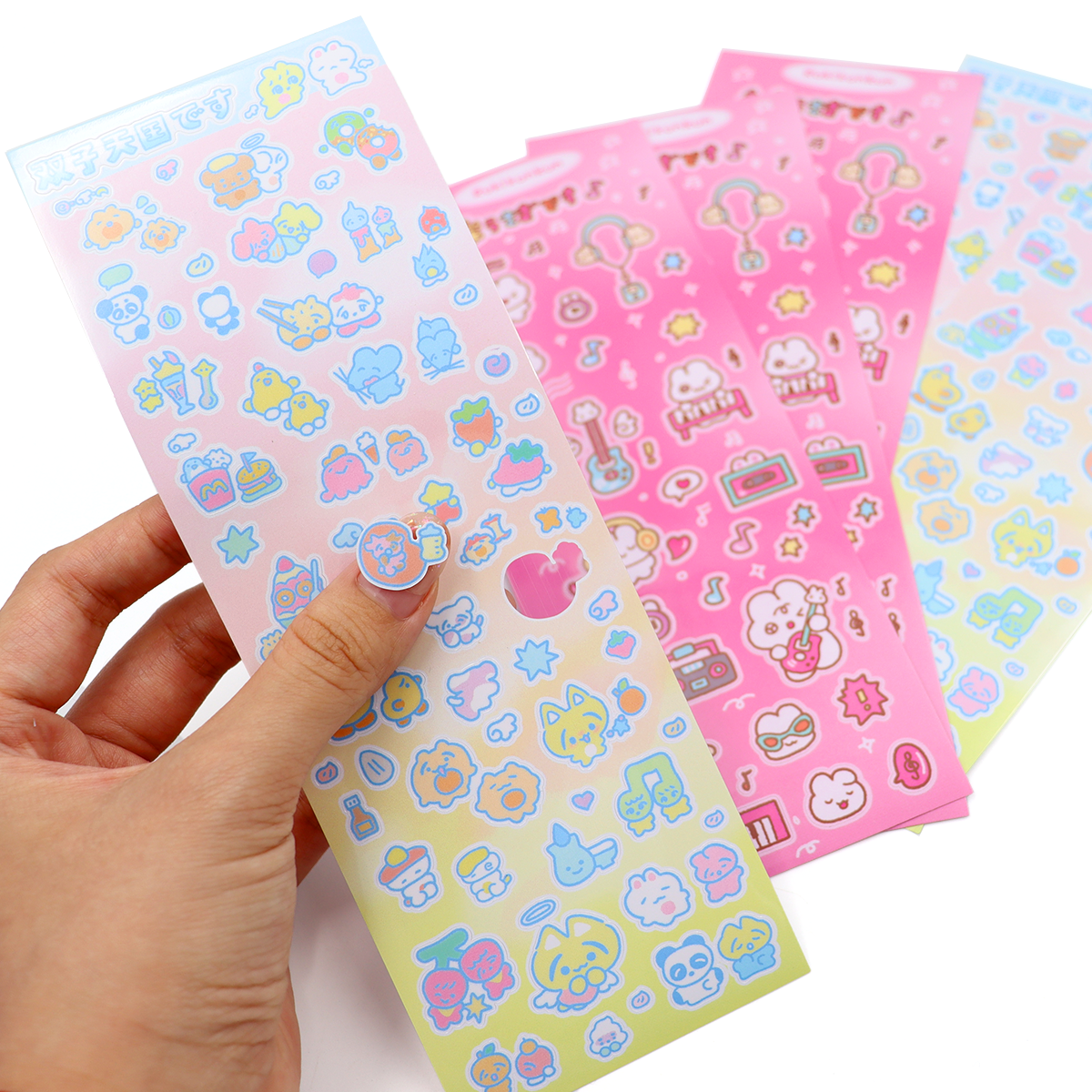 Label Adhesive Kawaii Kiss Cut Stickers Suppliers Waterproof Vinyl Custom Sticker Sheet Logo Printed