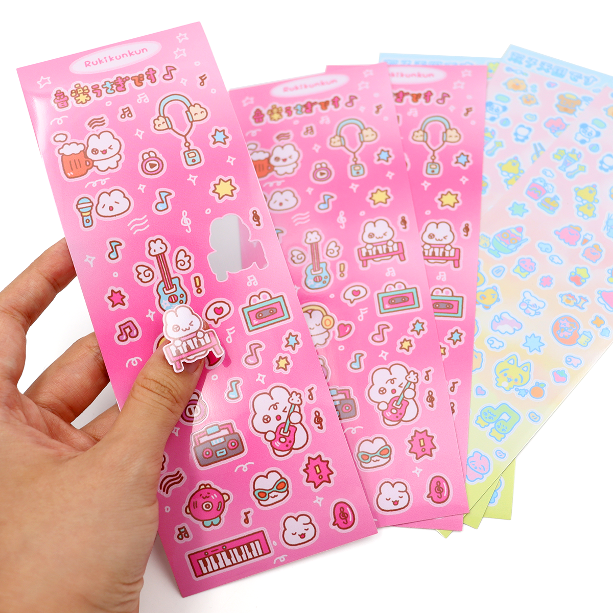 Label Adhesive Kawaii Kiss Cut Stickers Suppliers Waterproof Vinyl Custom Sticker Sheet Logo Printed