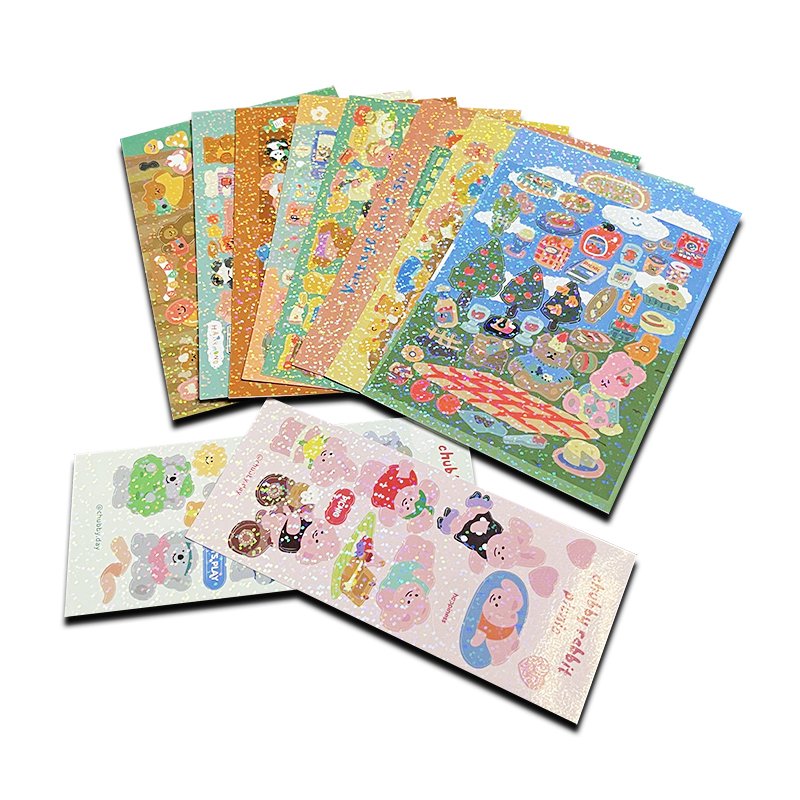 Label Adhesive Kawaii Kiss Cut Stickers Suppliers Waterproof Vinyl Custom Sticker Sheet Logo Printed